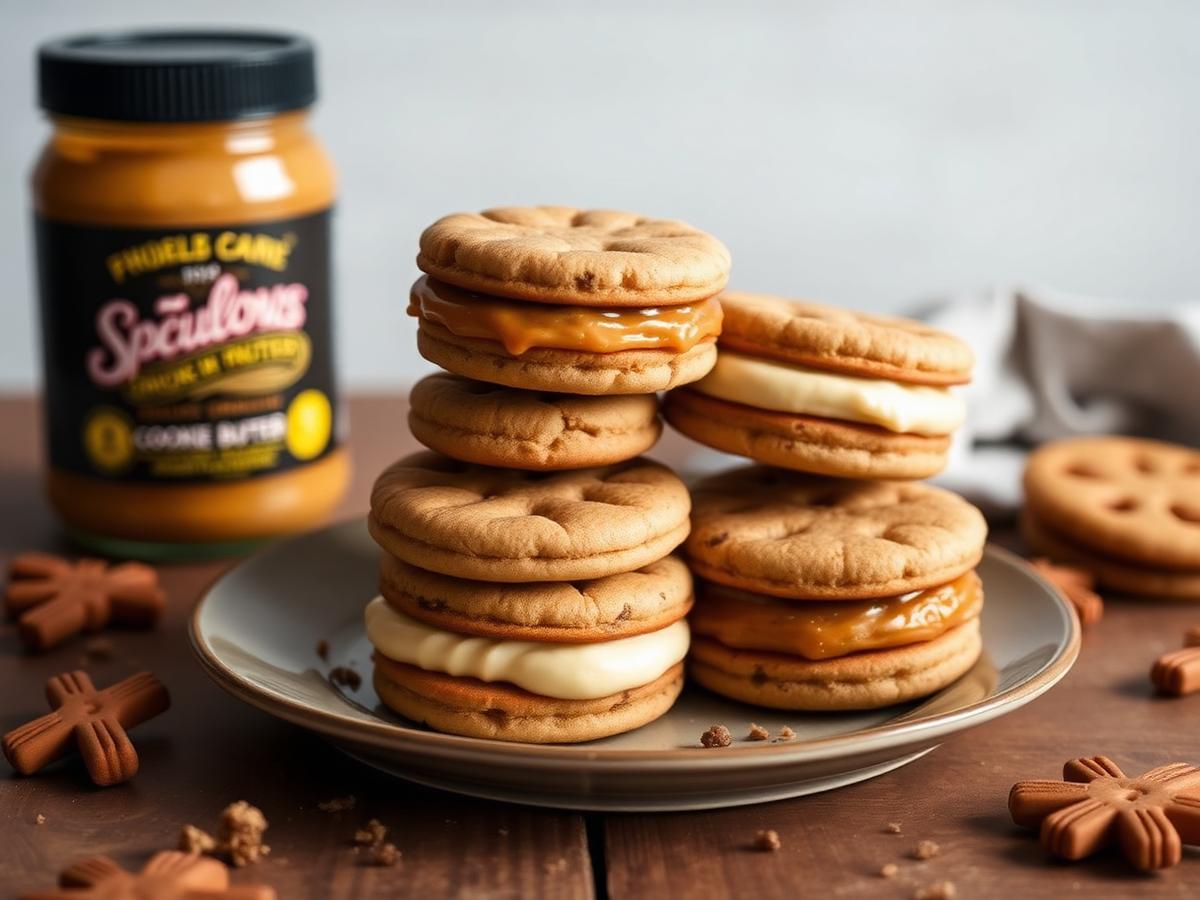 Biscuiți sandwich cu cremă Lotus Biscoff – rețetă cu produse Alla Corporation